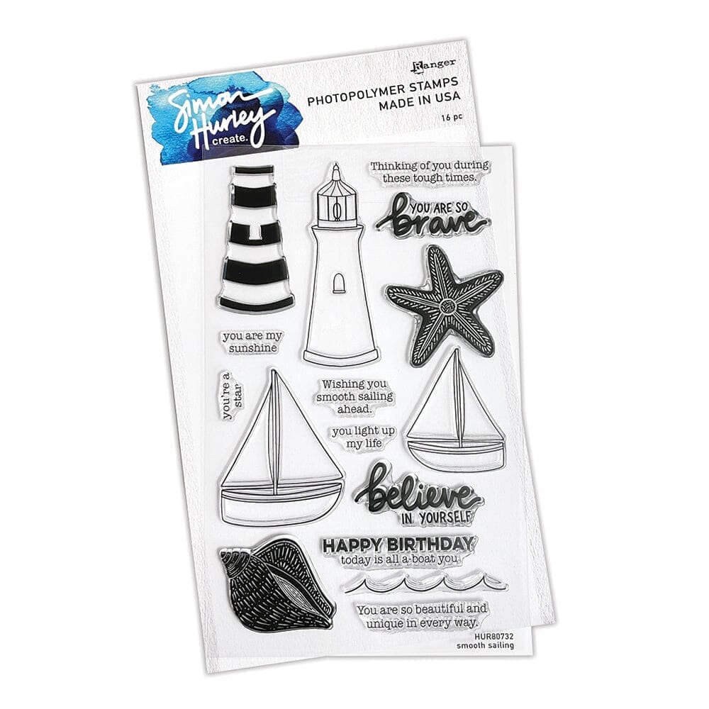Simon Hurley create. Photopolymer Stamp Smooth Sailing Stamps Simon Hurley 
