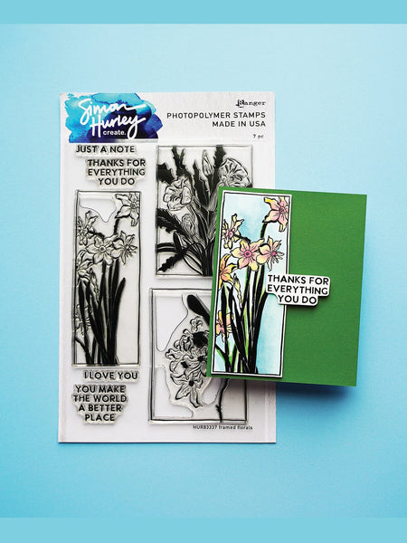 Simon Hurley create. Photopolymer Stamp Framed Florals Stamps Simon Hurley 