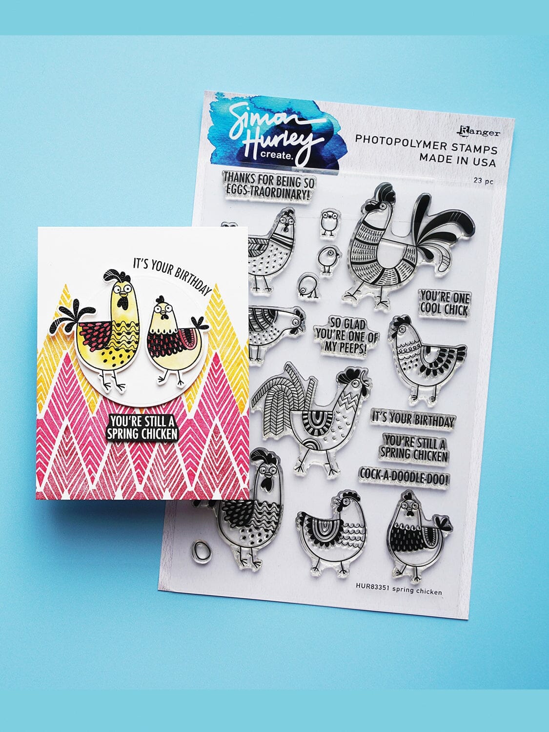 Simon Hurley create. Photopolymer Stamp Spring Chicken Stamps Simon Hurley 