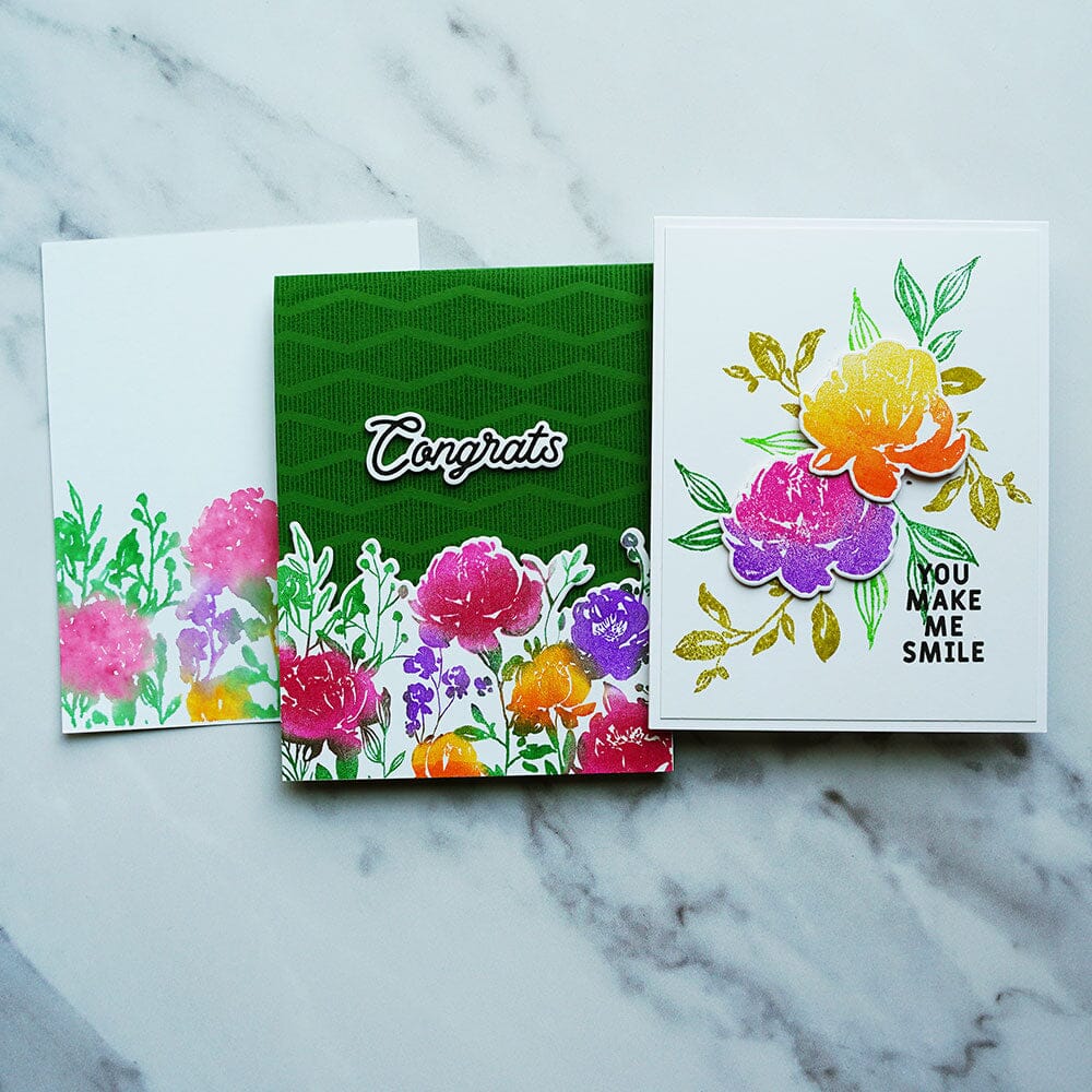 Flower Stamps Cards Making, Transparent Flower Stamps