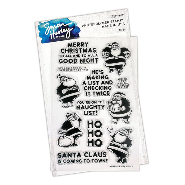 Simon Hurley create. Photopolymer Stamp Silly Santas Stamps Simon Hurley 
