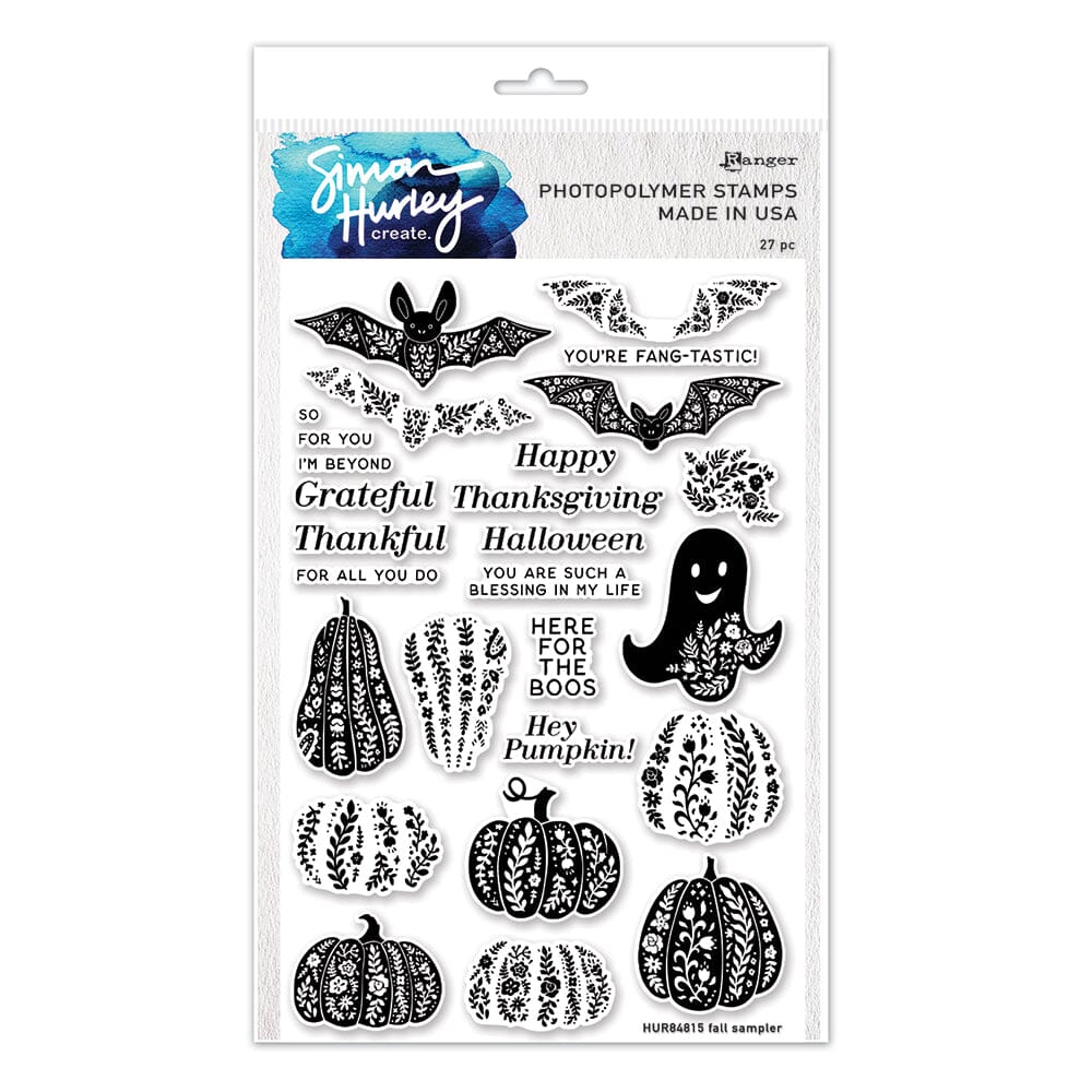 Simon Hurley create. Photopolymer Stamp Fall Sampler Stamps Simon Hurley 