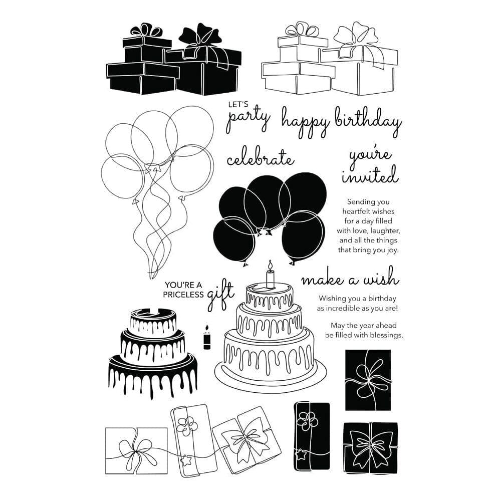 Simon Hurley create. Photopolymer Stamp Birthday Party Stamps Simon Hurley 