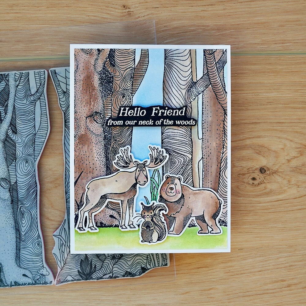 Simon Hurley create. Cling Stamp Whimsical Woods Stamps Simon Hurley 