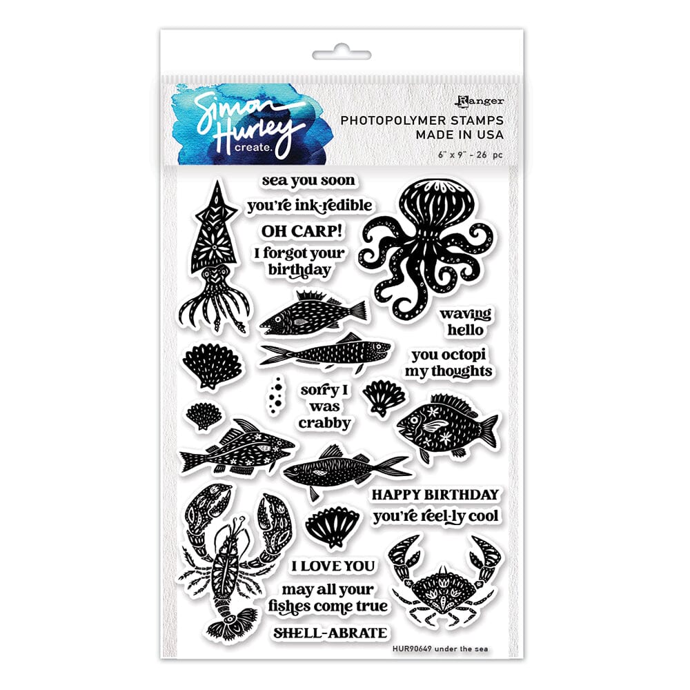 Simon Hurley create. Photopolymer Stamp Under the Sea Stamps Simon Hurley 