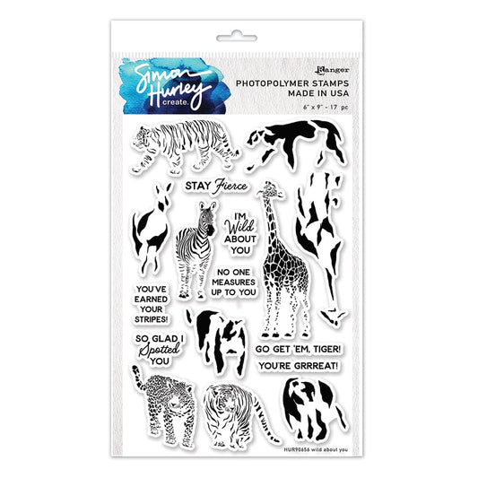 Simon Hurley create. Photopolymer Stamp - Wild About You Stamps Simon Hurley 