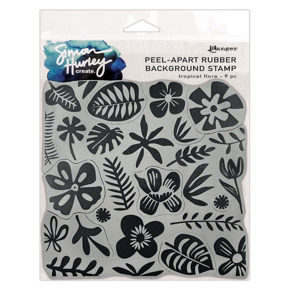 Simon Hurley create. Peel-Apart Background Stamp Tropical Flora Stamps Simon Hurley 