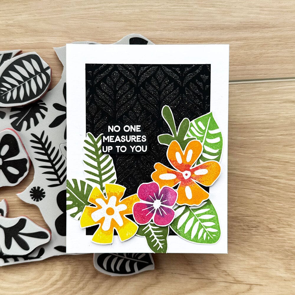 Simon Hurley create. Peel-Apart Background Stamp Tropical Flora Stamps Simon Hurley 