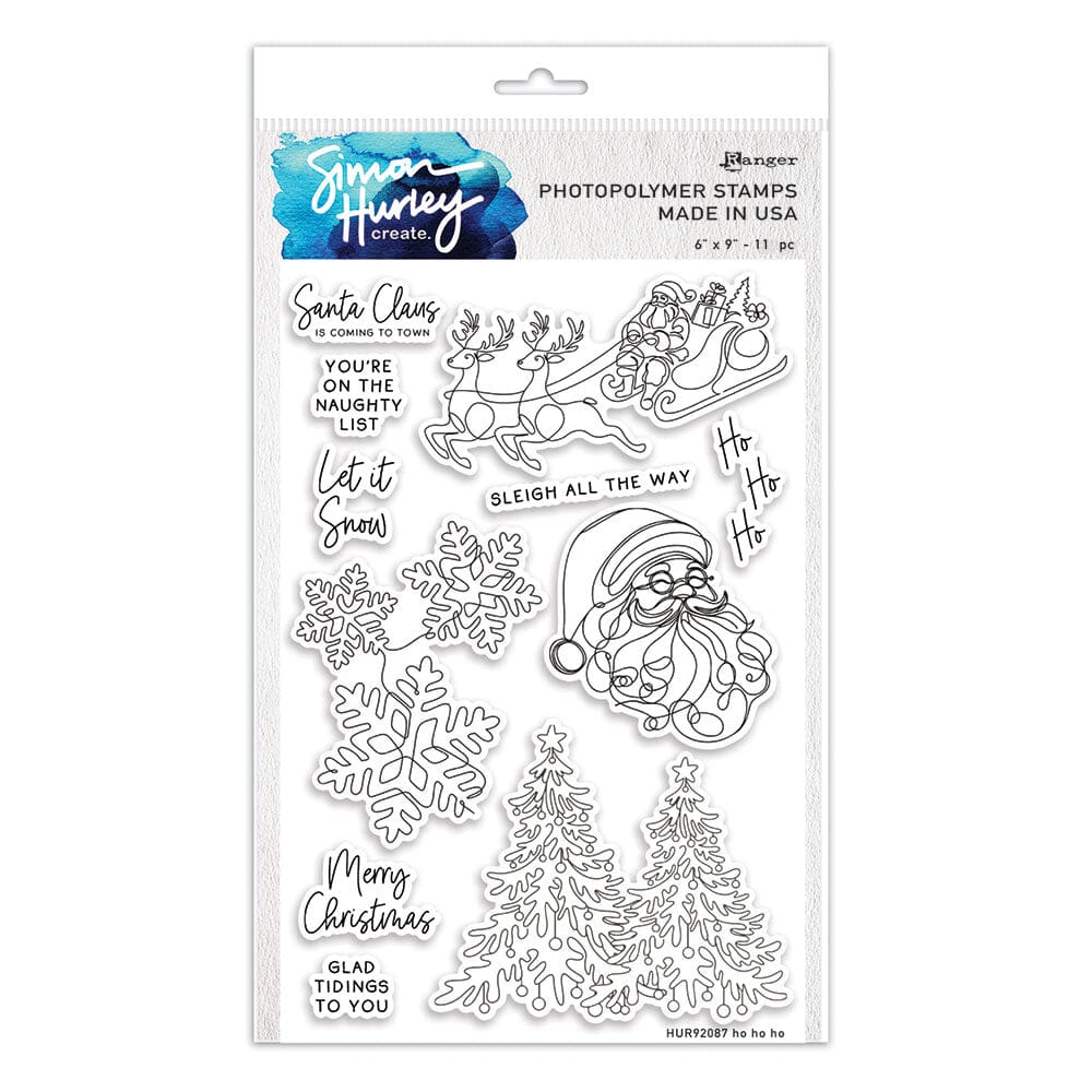 Simon Hurley create. Photopolymer Stamp Ho Ho Ho Stamps Simon Hurley 