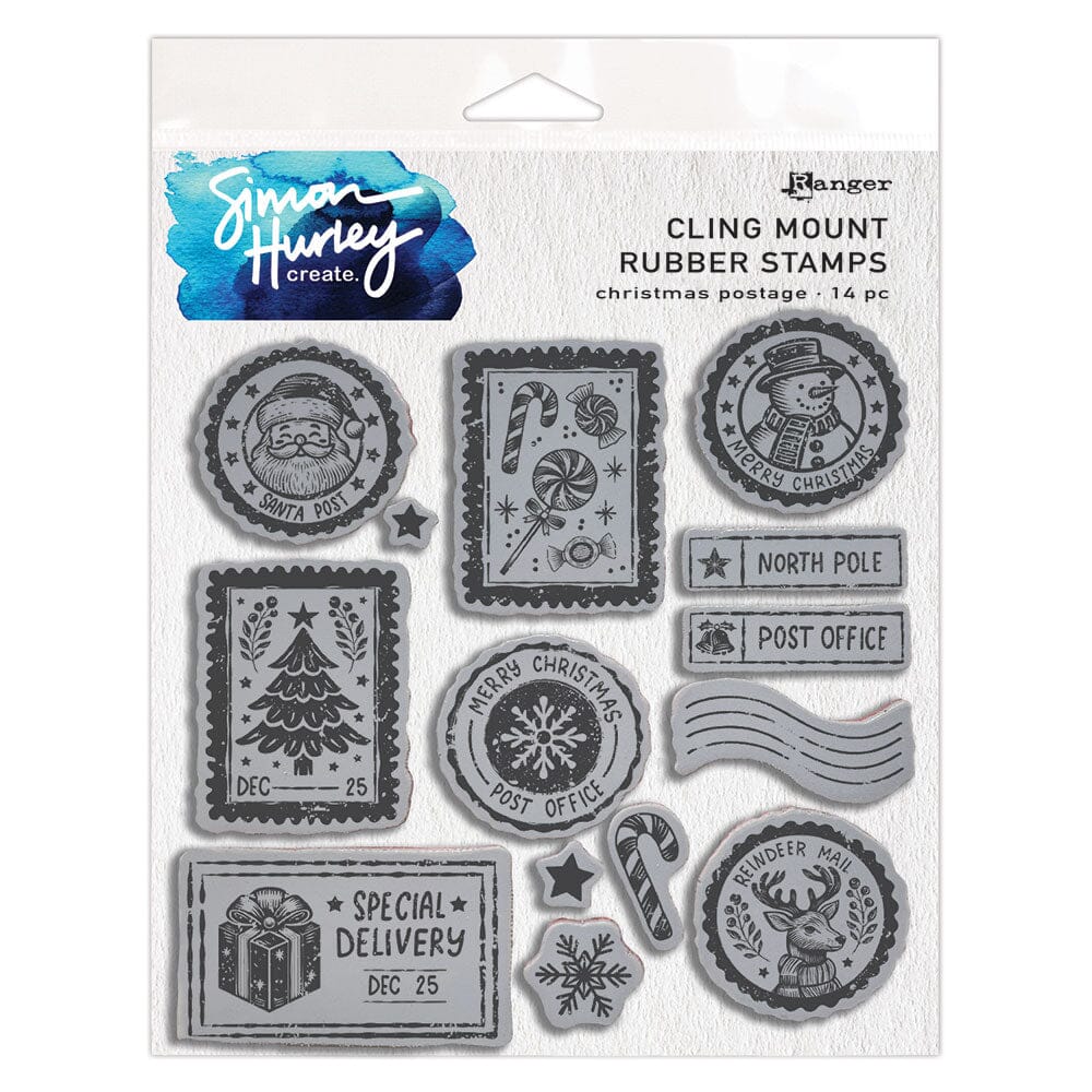 Simon Hurley create. Cling Mount Stamp Christmas Postage Stamps Simon Hurley 