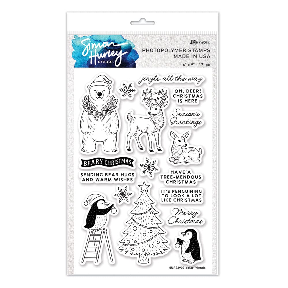 Simon Hurley create. Photopolymer Stamp - Polar Friends Stamps Simon Hurley 