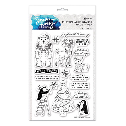 Simon Hurley create. Photopolymer Stamp - Polar Friends Stamps Simon Hurley 