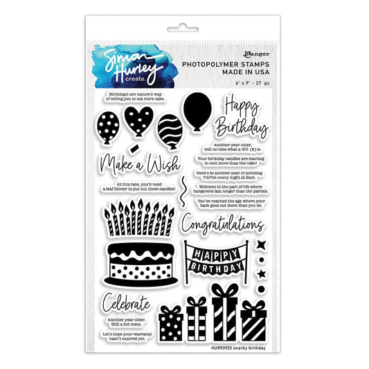 Simon Hurley create. Photopolymer Stamp Snarky Birthday Stamps Simon Hurley 