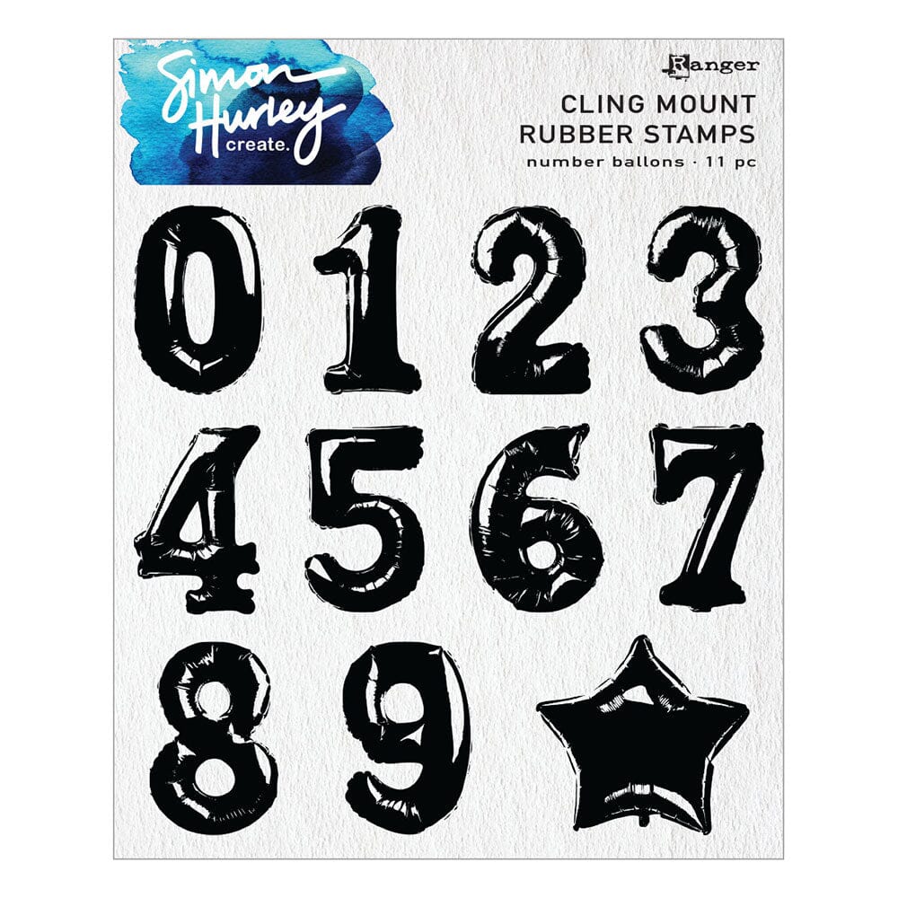 Simon Hurley create. Spellbinders Number Balloons Etched Dies Cutting Dies Simon Hurley 