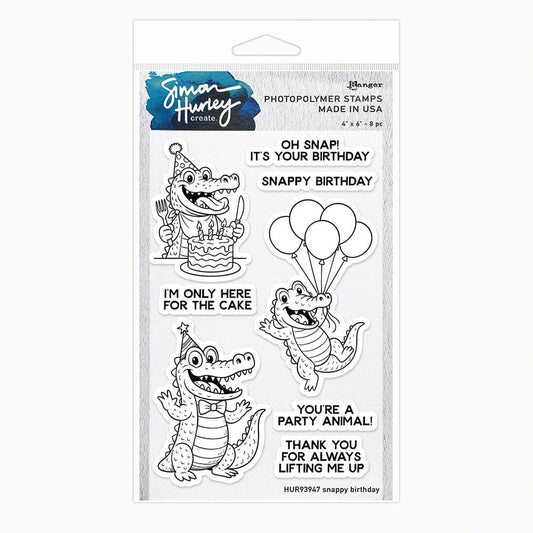 Simon Hurley create. Photopolymer Stamp Snappy Birthday Stamps Simon Hurley 