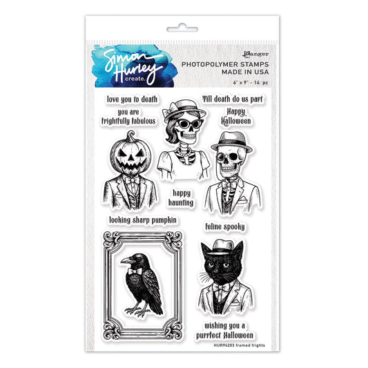 Simon Hurley create. Photopolymer Stamp - Framed Frights Stamps Simon Hurley 