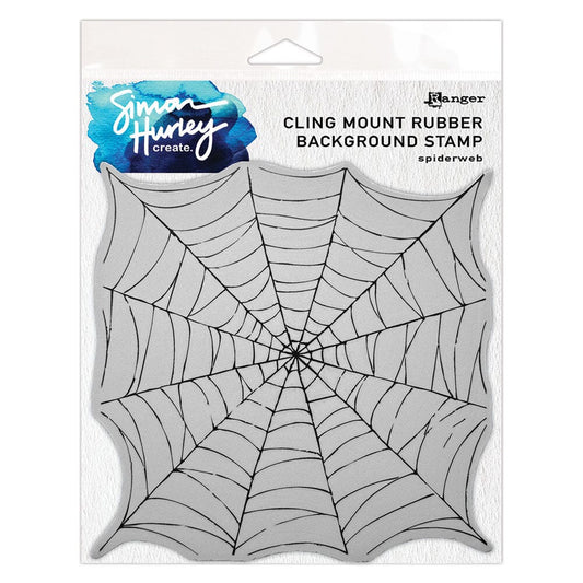 Simon Hurley create. Cling Mount Rubber Background Stamp - Spiderweb Stamps Simon Hurley 