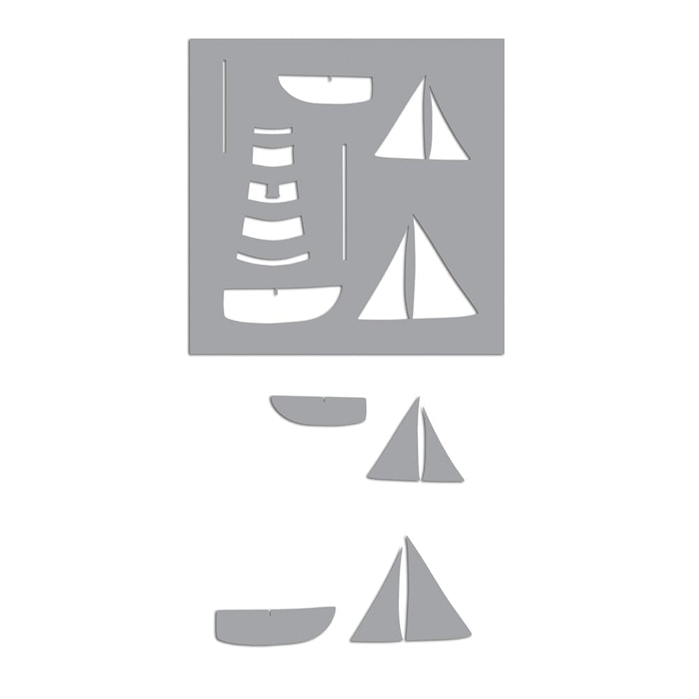 Simon Hurley create. Layering Stencil 6x6 Smooth Sailing Stencil Simon Hurley 