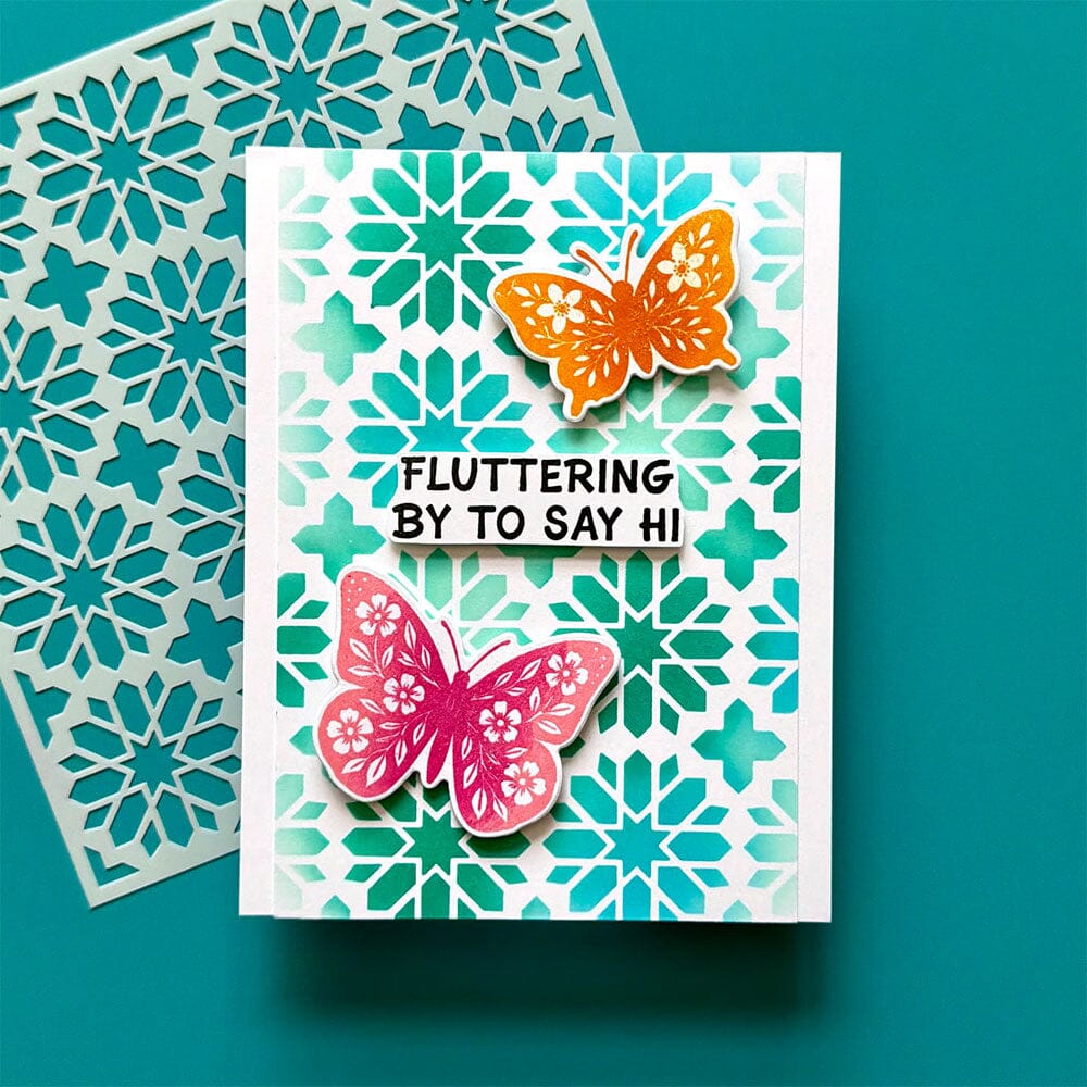 Simon Hurley create. Layering Stencil Star Tile, 4pcs Stencil Simon Hurley 