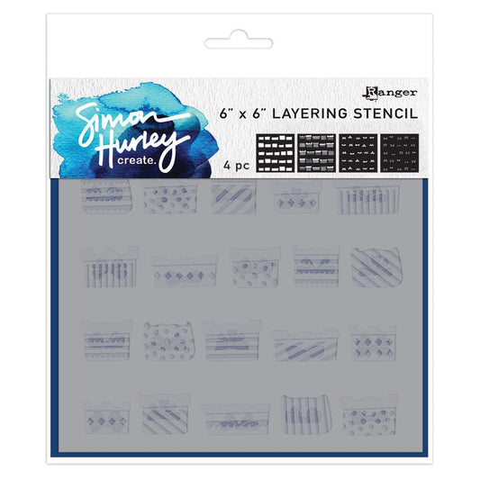 Simon Hurley create. Layering Stencil Gifted 4pcs Stencil Simon Hurley 