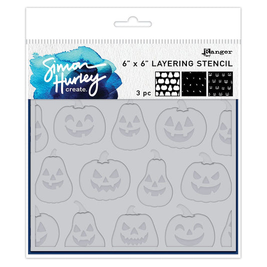 Simon Hurley create. Layering Stencil Jack O' Lanterns, 3pcs Stencil Simon Hurley 
