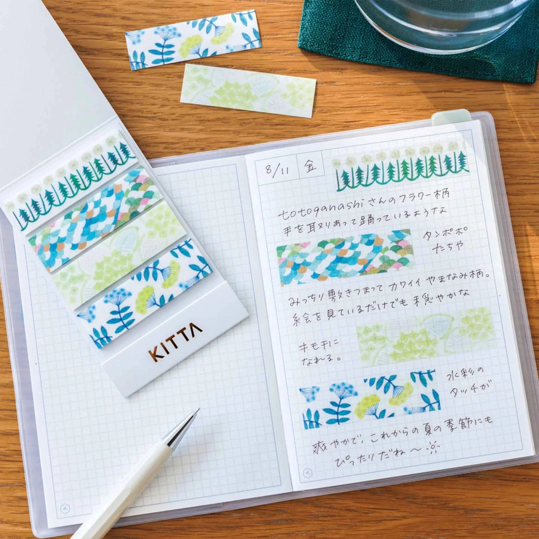 Hitotoki Kitta Washi Tape - Flower 8 Washi Tape King Jim 