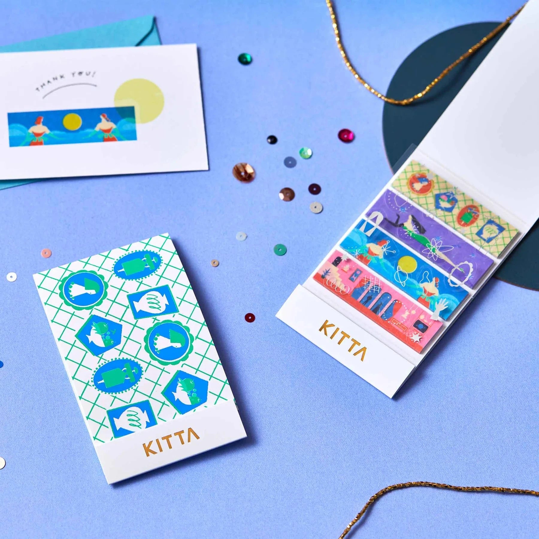 Hitotoki Kitta Washi Tape - Collage Waxy (Silver Foil) Washi Tape King Jim 