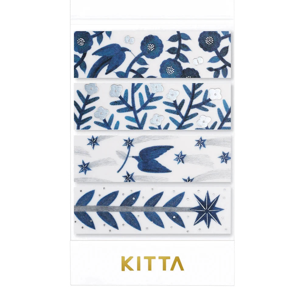 Hitotoki Kitta Washi Tape - Hikari Silver Foil Washi Tape King Jim 
