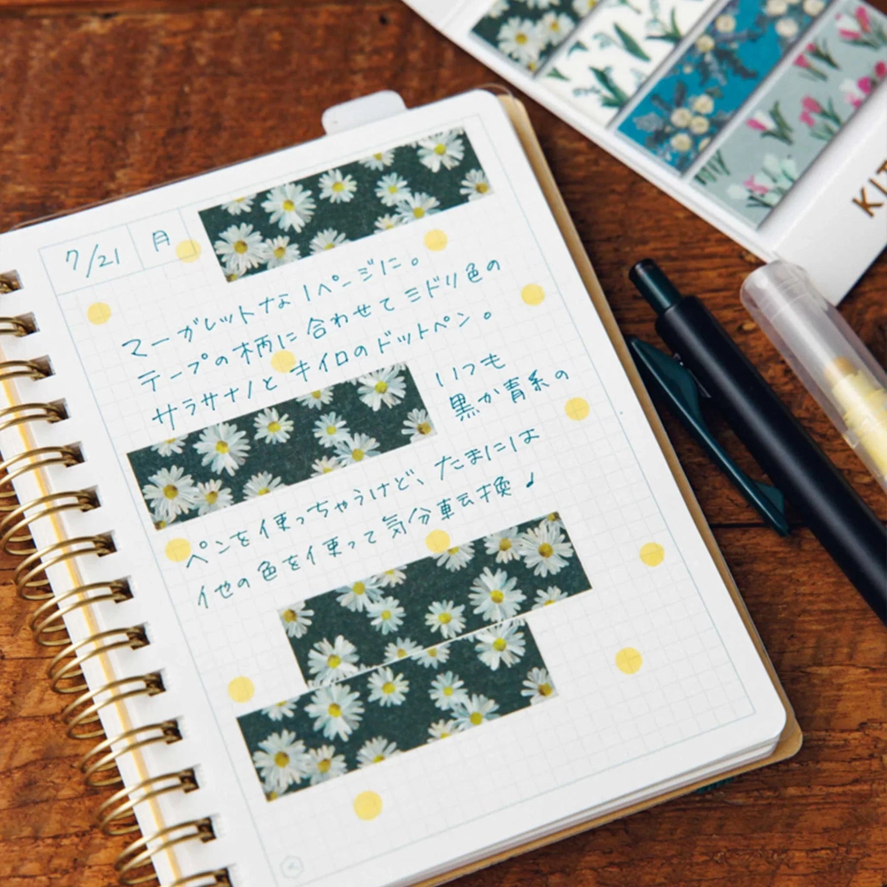 Hitotoki Kitta Washi Tape - Flower 9 Washi Tape King Jim 
