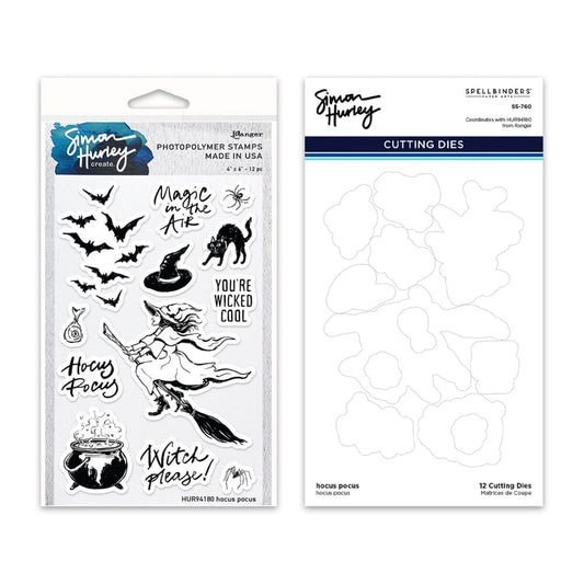 Simon Hurley create. Hocus Pocus Photopolymer Stamp & Die Bundle Stamps Simon Hurley 