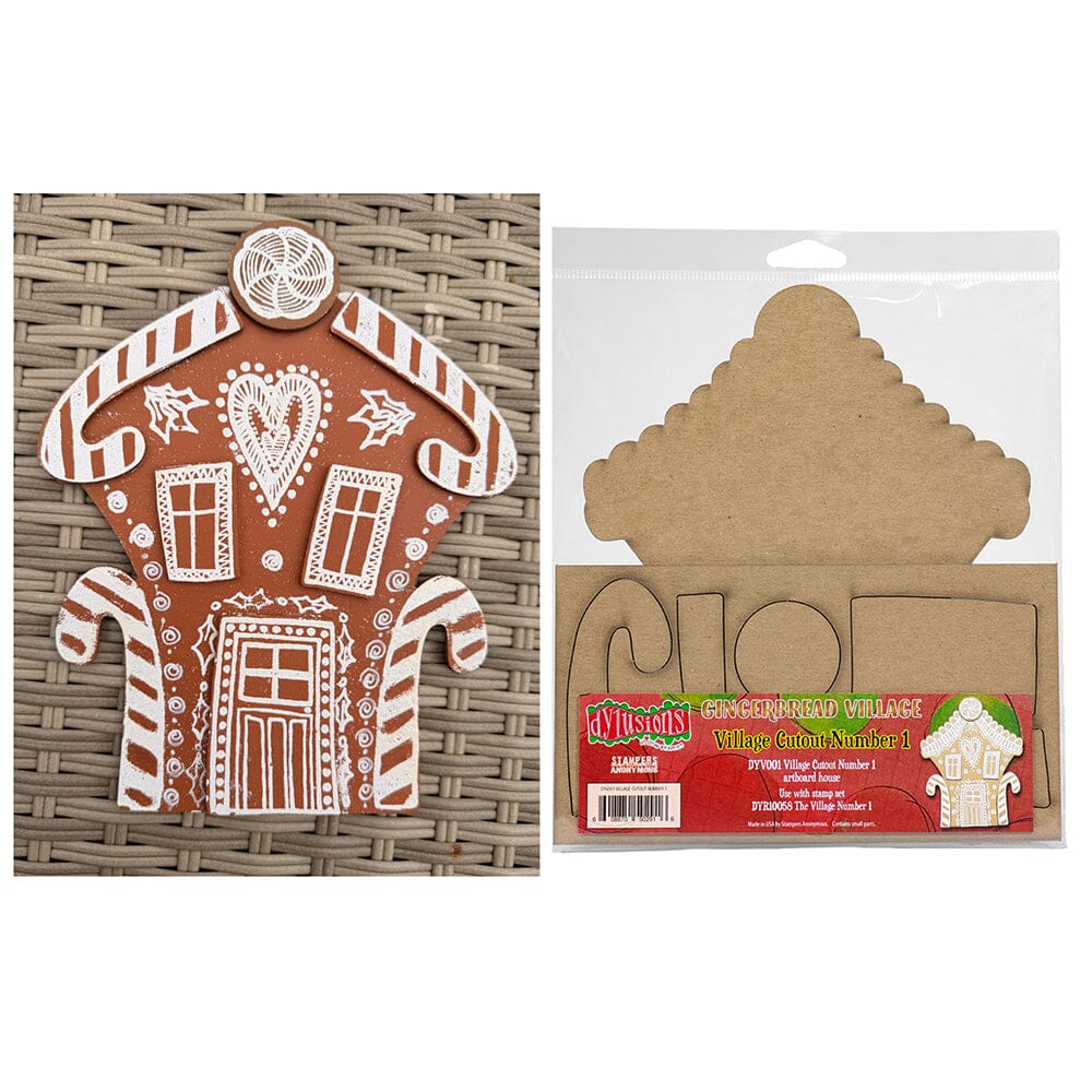 Dylusions Stampers Anonymous Village Cutout Number 1 Surfaces Dylusions 