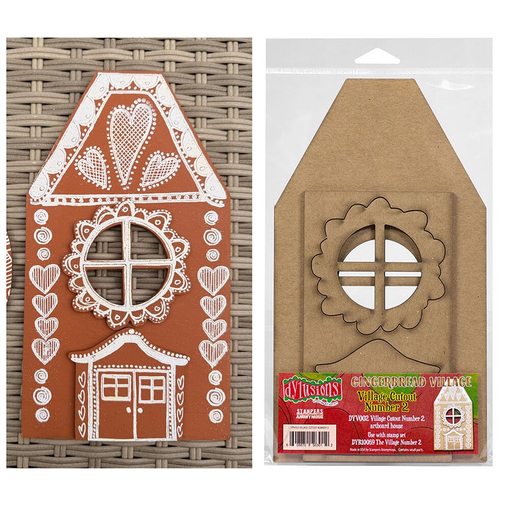 Dylusions Stampers Anonymous Village Cutout Number 2 Surfaces Dylusions 