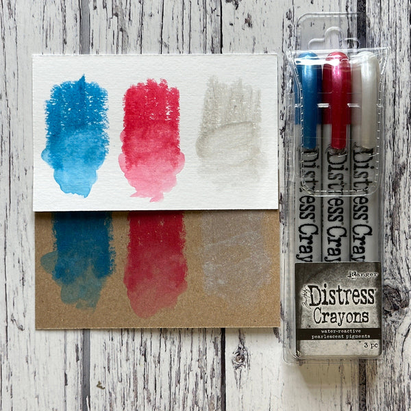 Tim Holtz Distress® Christmas Pearlescent Crayon Set #5 Kits Distress 