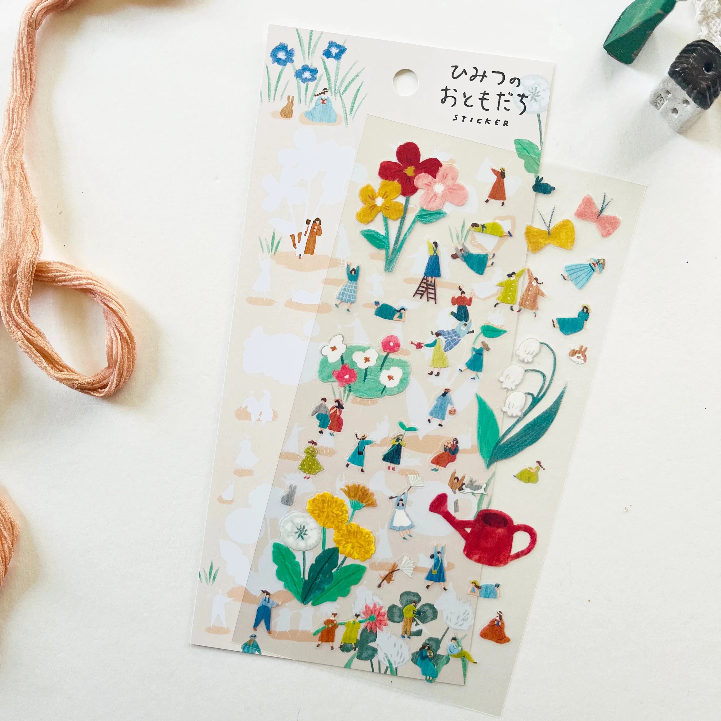 Mind Wave Secret Friend Sticker Sheet - Flower Picking Surfaces Mind Wave 