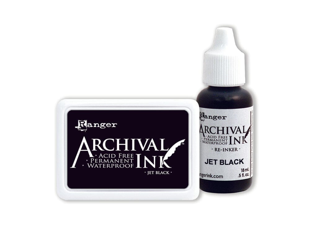 Archival Ink™ Pads Re-Inker Jet Black, 0.5oz Ink Archival Ink 