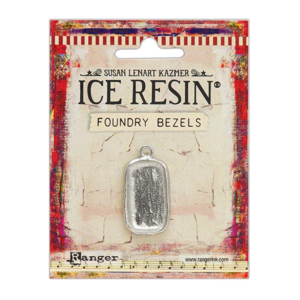 ICE Resin® Foundry Bezel Disco Rectangle Bezels & Charms ICE Resin® Silver 