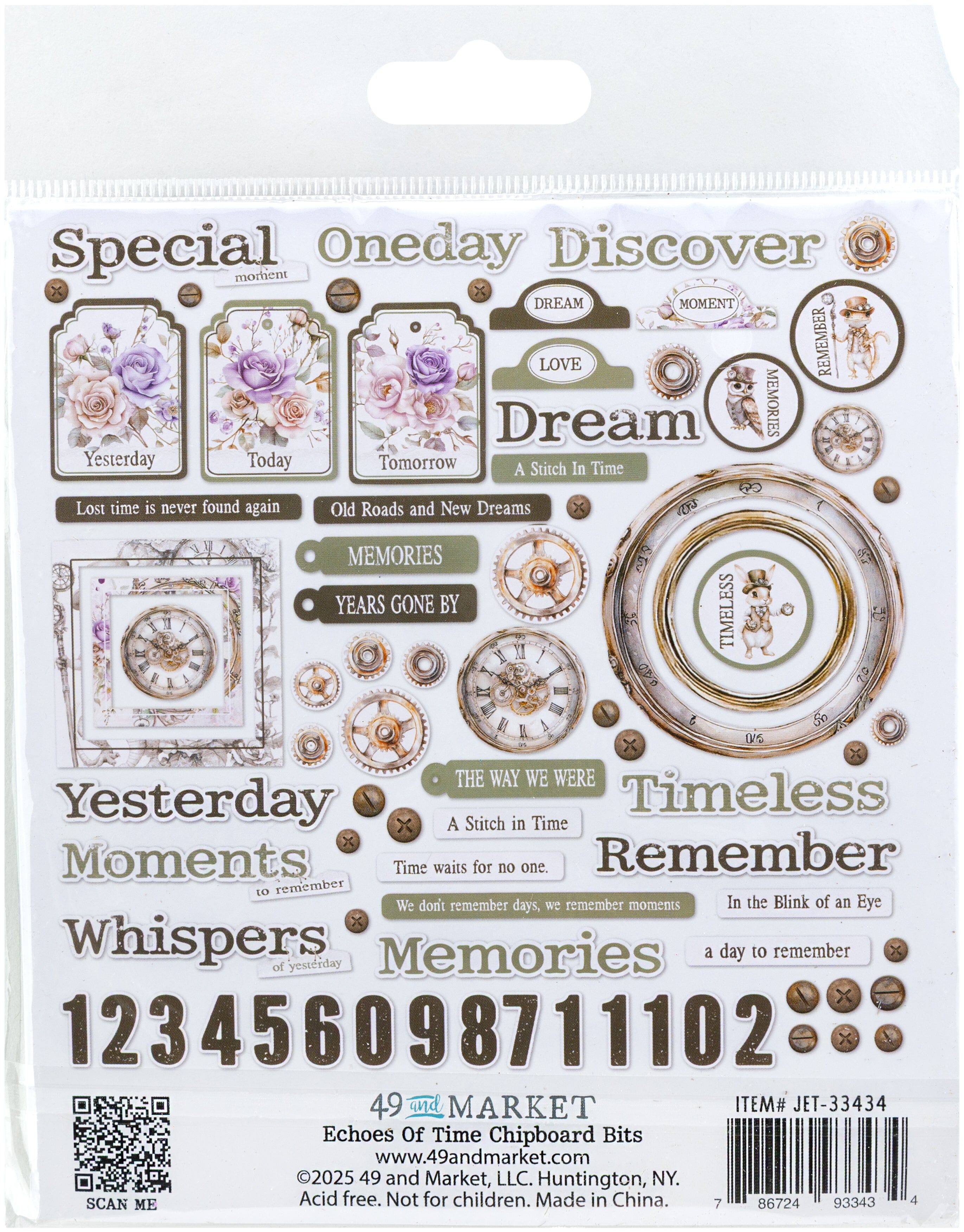 49 and Market Echoes of Time - Chipboard Bits Surfaces 49 and Market 