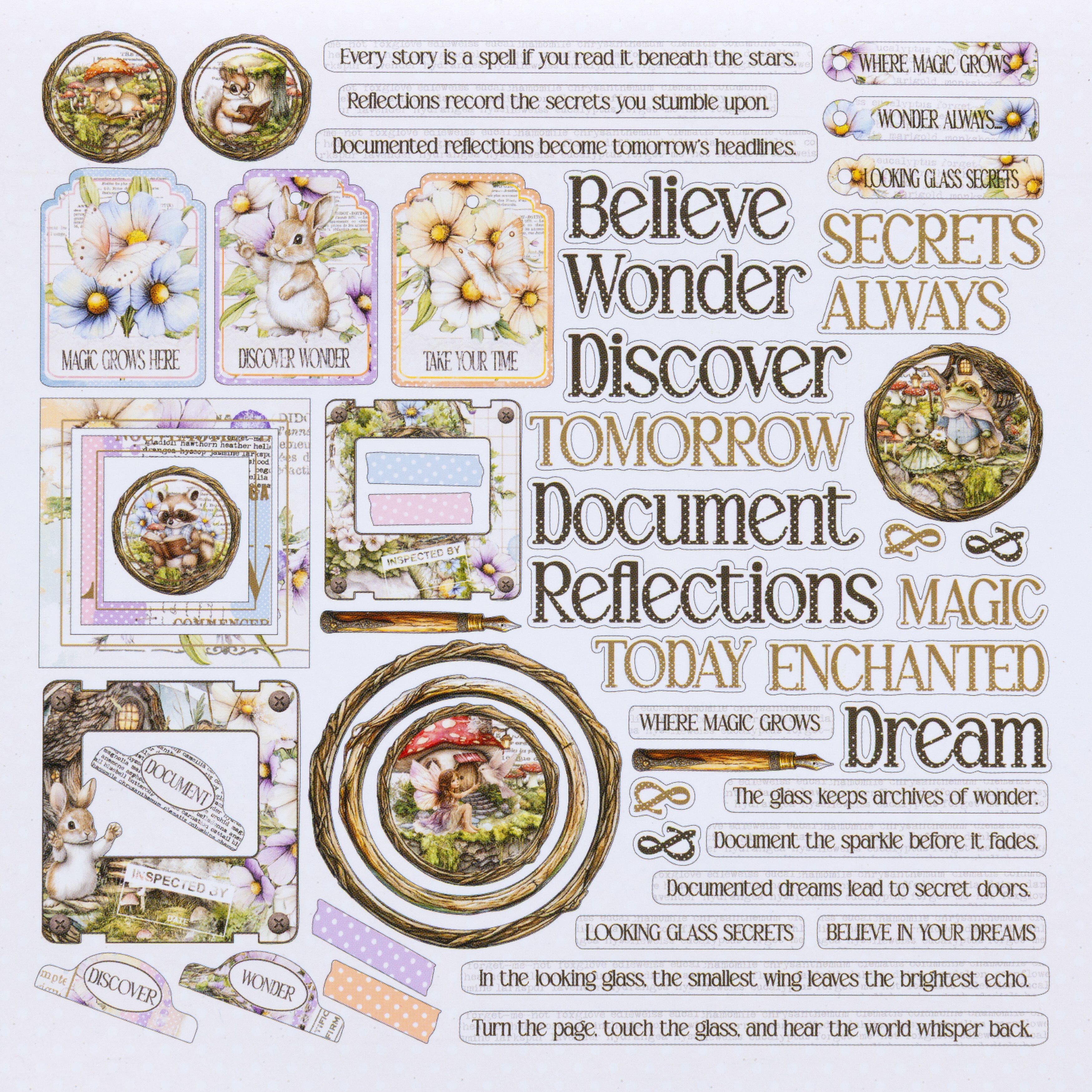 49 and Market The Looking Glass - Chipboard Set Surfaces 49 and Market 