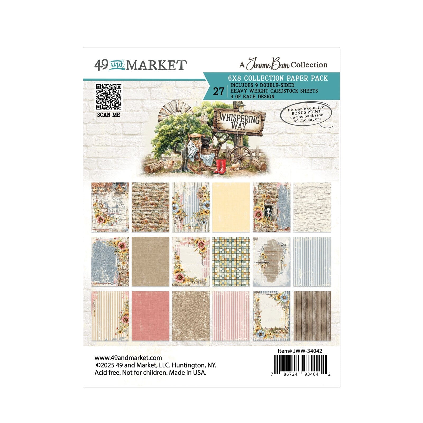 49 and Market Whispering Way - 6X8 Collection Pack Surfaces 49 and Market 