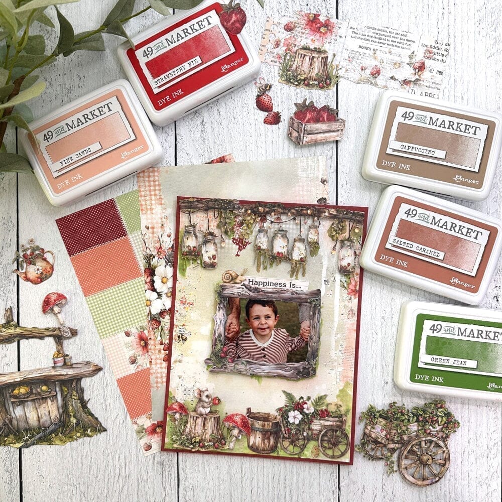 49 and Market Dye Ink Pad, Strawberry Pie Ink Pad 49 and Market 