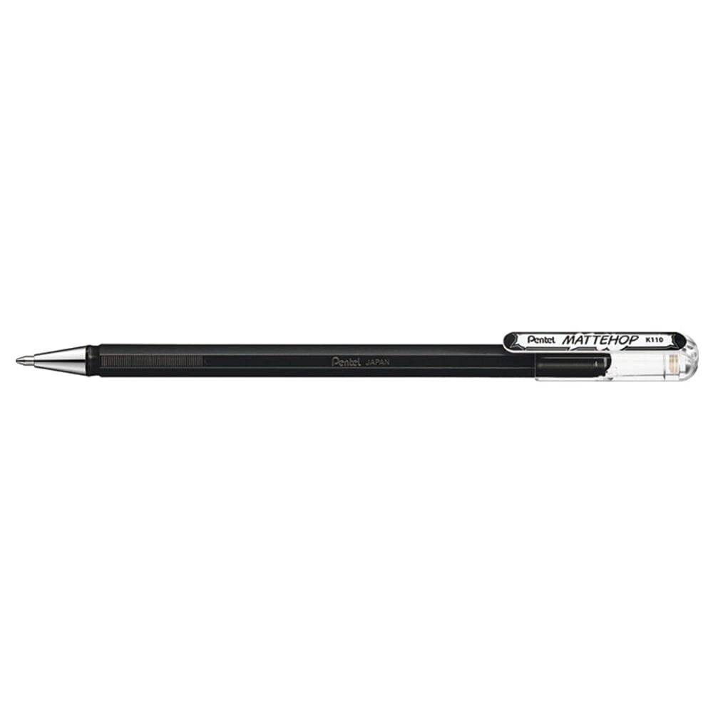 Pentel Mattehop Del Ink Rollerball 1.0mm Tip, Black Writing & Coloring Pentel 
