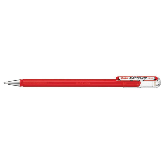 Pentel Mattehop Del Ink Rollerball 1.0mm Tip, Red Writing & Coloring Pentel 