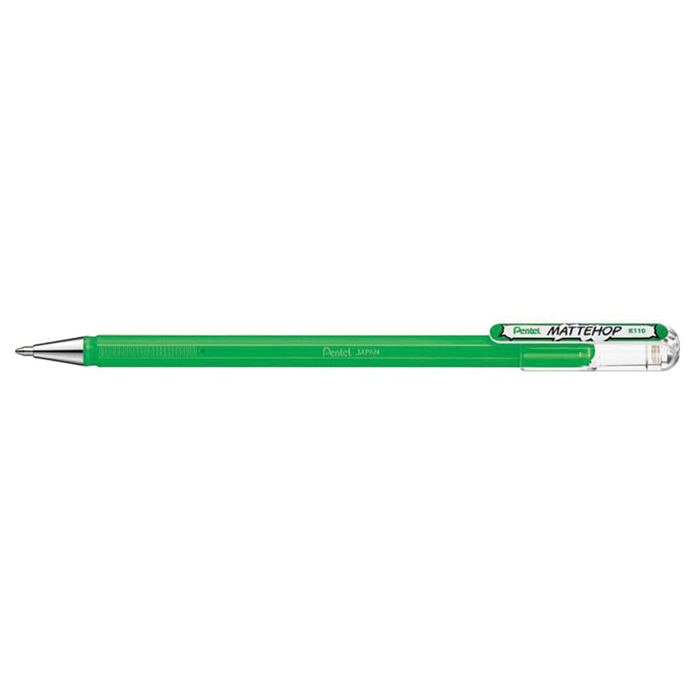 Pentel Mattehop Del Ink Rollerball 1.0mm Tip, Green Writing & Coloring Pentel 