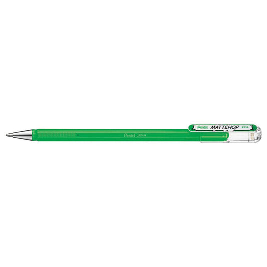 Pentel Mattehop Del Ink Rollerball 1.0mm Tip, Green Writing & Coloring Pentel 