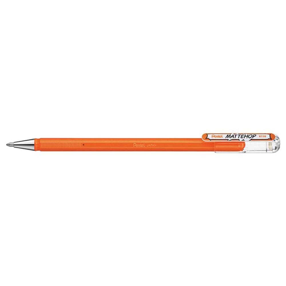 Pentel Mattehop Del Ink Rollerball 1.0mm Tip, Orange Writing & Coloring Pentel 