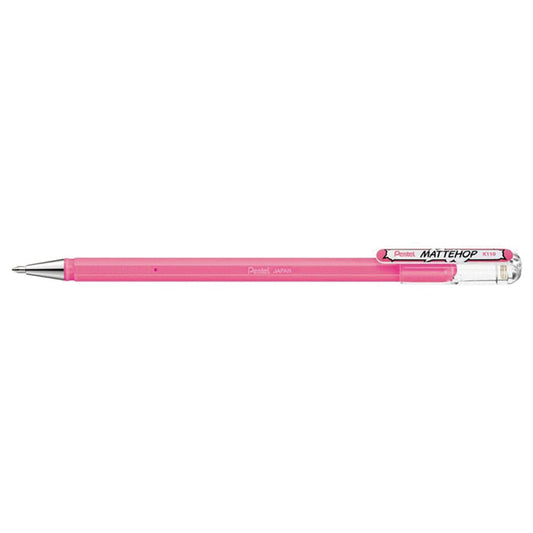 Pentel Mattehop Del Ink Rollerball 1.0mm Tip, Light Pink Writing & Coloring Pentel 
