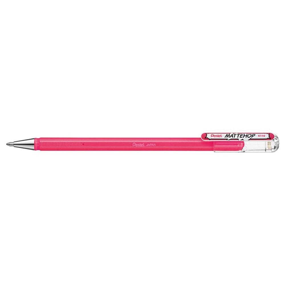 Pentel Mattehop Del Ink Rollerball 1.0mm Tip, Pink Writing & Coloring Pentel 