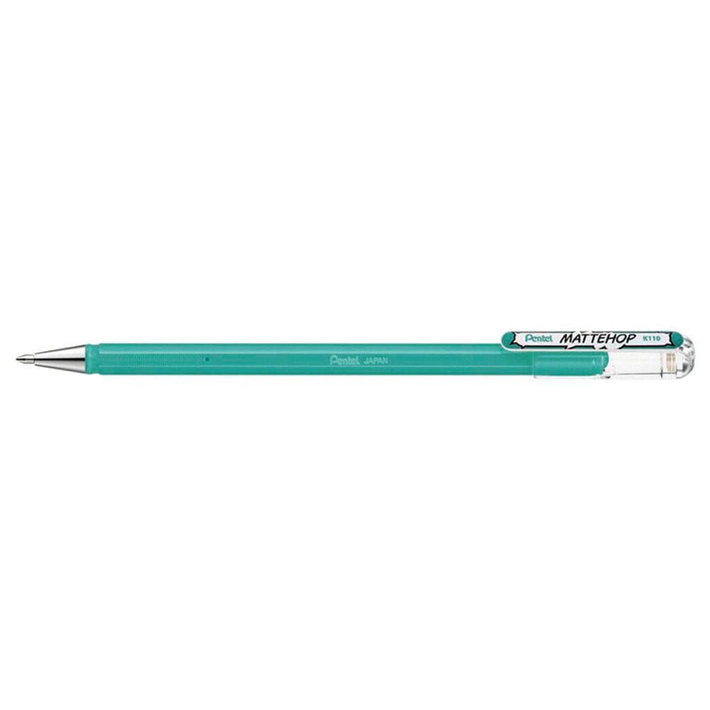 Pentel Mattehop Del Ink Rollerball 1.0mm Tip, Turquoise Blue Writing & Coloring Pentel 