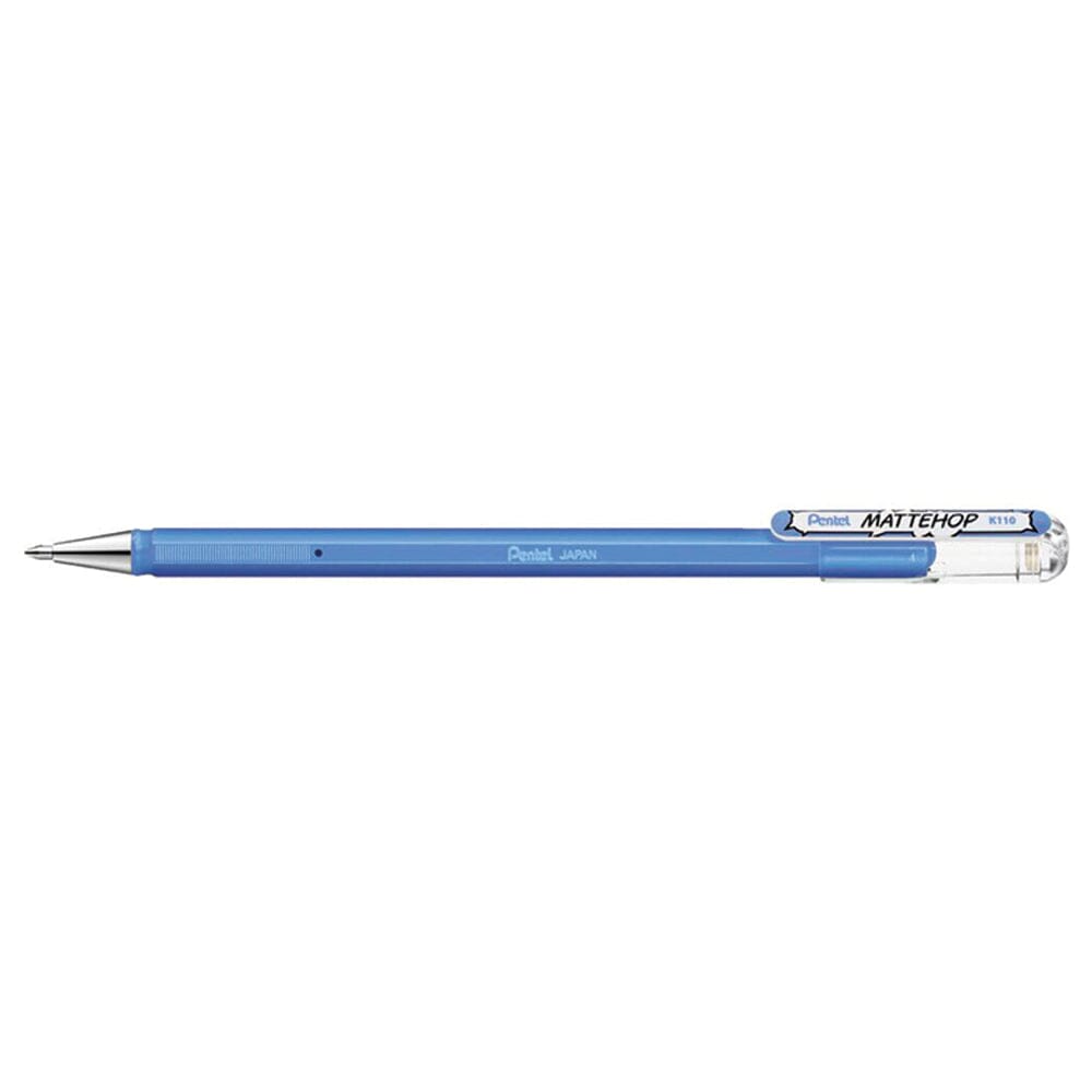 Pentel Mattehop Del Ink Rollerball 1.0mm Tip, Sky Blue Writing & Coloring Pentel 