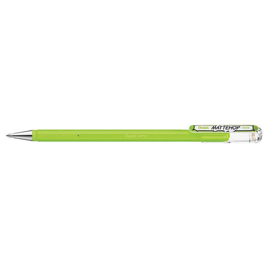 Pentel Mattehop Del Ink Rollerball 1.0mm Tip, Yellow Green Writing & Coloring Pentel 